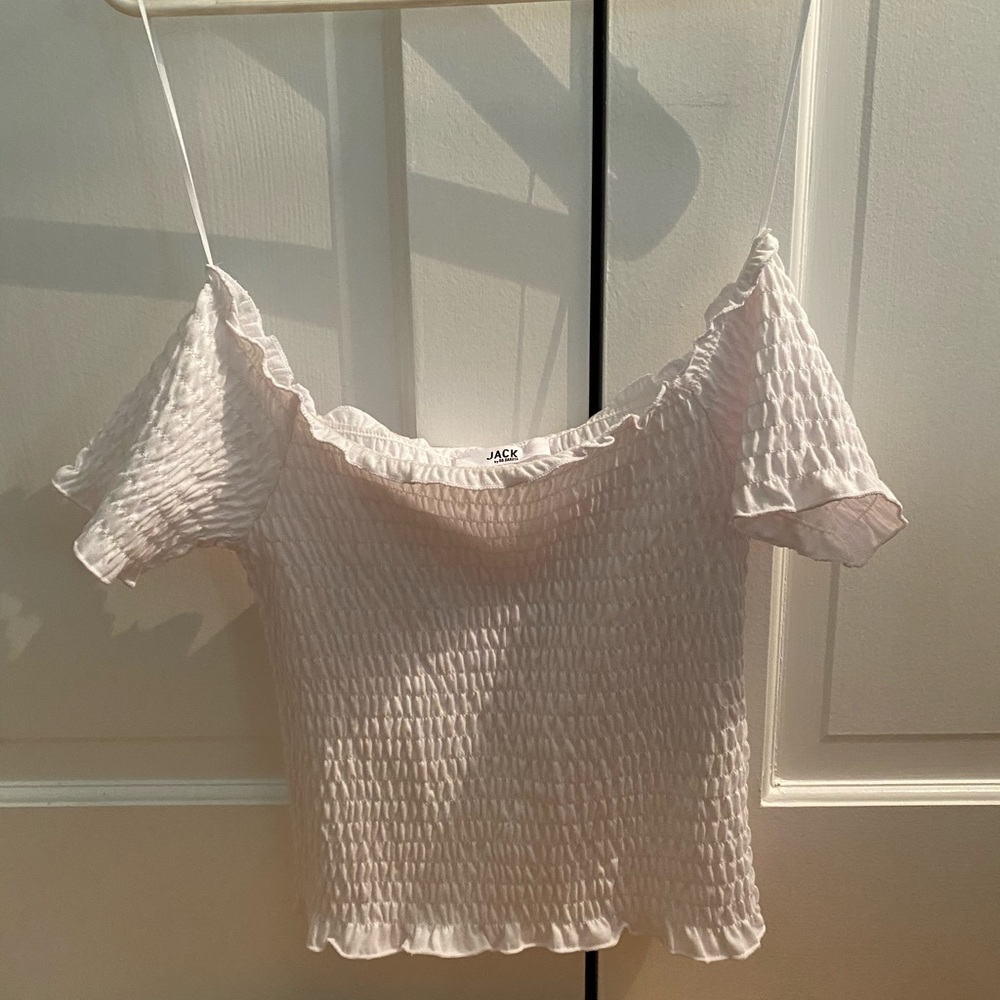 White off shoulder BB Dakota top - Picture 3 of 4